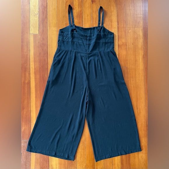 MWT Madewell Plus Square-Neck Wide-Leg Sleeveless Jumpsuit - 18W - Black - Picture 9 of 9